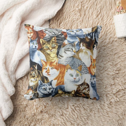 猫の道化師 クッション (ブランケット)