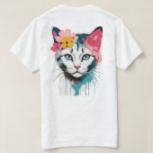 猫の道化者 . Tシャツ (デザイン裏面)