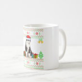 猫の醜いクリスマスの飾り付けサンタ猫クリスマス コーヒーマグカップ (正面右)