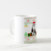 猫の醜いクリスマスの飾り付けサンタ猫クリスマス コーヒーマグカップ (正面左)