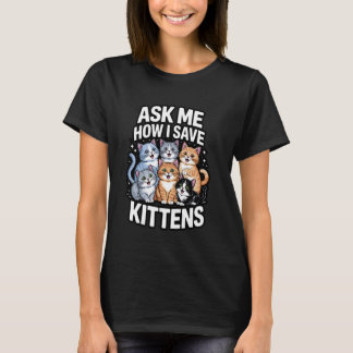 猫の里親募集 動物保護 猫の保護活動 Tシャツ