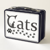 猫の金属ランチボックス メタルランチボックス (裏面)