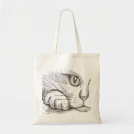 猫の鉛筆画トートバッグ トートバッグ