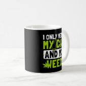 猫の雑草は私の猫と雑草しか必要としない コーヒーマグカップ (正面右)