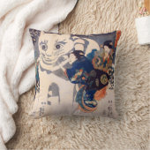 猫の雪だるま,国芳大きな猫雪だるま、国吉、浮世絵 クッション (ブランケット)