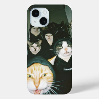 猫の電話 iPhone 15ケース
