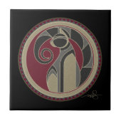 猫の霊 タイル (正面)