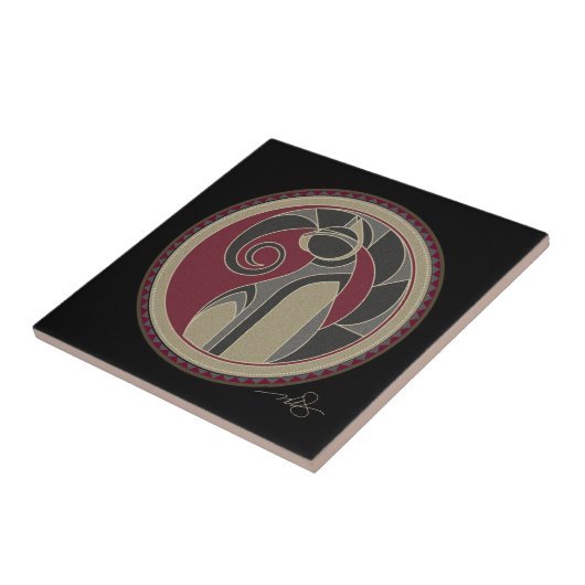 猫の霊 タイル (側面)