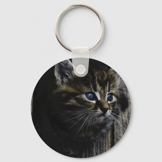 猫の青い目 キーホルダー (正面)