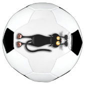 猫の面白いキャラクターが布を引っかく サッカーボール (回転)