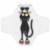 猫の面白いキャラクターが布を引っかく サッカーボール (フラット)
