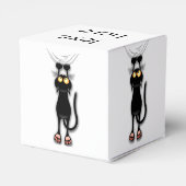 猫の面白いキャラクターが布を引っかく フェイバーボックス (裏面サイド)