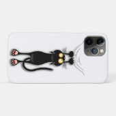 猫の面白いキャラクターが布を引っかく Case-Mate iPhoneケース (裏面(横))