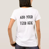 猫の面白いキャラクターが布を引っかく Tシャツ (裏面)