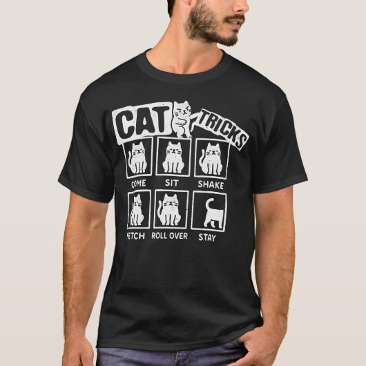 猫の面白いトリック 子猫 Tシャツ (正面)