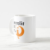 猫の面白いハロウィンムーン コーヒーマグカップ (正面左)