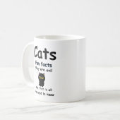 猫の面白い事実 悪魔みたい コーヒーマグカップ (正面左)