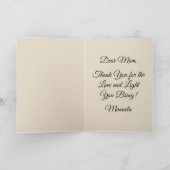 猫の面白い母の日のカード カード (内部)