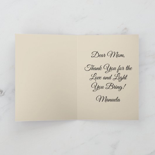 猫の面白い母の日のカード カード (内部)