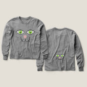 猫の面白い顔のキャラクター-29034 (デザイン 正面＆背面)