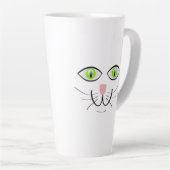 猫の面白い顔のキャラクター-29034 カフェラテマグ (右アングル)