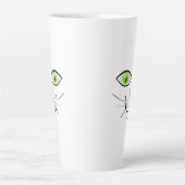 猫の面白い顔のキャラクター-29034 カフェラテマグ (正面)