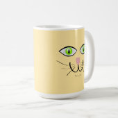 猫の面白い顔のキャラクター-29034 コーヒーマグカップ (正面右)