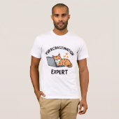 猫の面白Tシャツ - 怠け者認定 Tシャツ (正面フル)