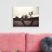 猫の鞄 キャンバスプリント (インサイチュ (リビング))