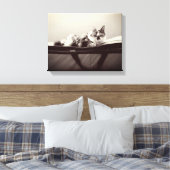 猫の鞄 キャンバスプリント (インサイチュ (寝室))