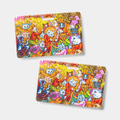 猫の音楽バンド バッジ (正面＆裏面)