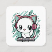 猫の音楽 スクエア名刺 (裏面)