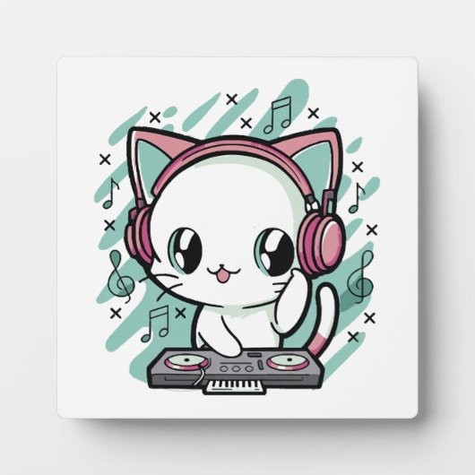 猫の音楽 フォトプラーク (正面)