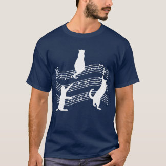 猫の音符 Tシャツ