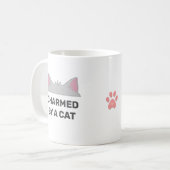 猫の頭とオーダーメイドの面白い猫の引用 コーヒーマグカップ (正面左)