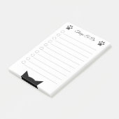 猫の頭と手足のやることリスト ポストイット (アングル)