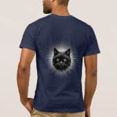 猫の頭のシルエットTシャツ Tシャツ (裏面)