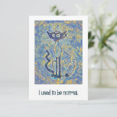 猫の顔がボロボロだった私のカード サンキューカード (スタンド正面)