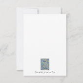 猫の顔がボロボロだった私のカード サンキューカード (裏面)