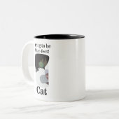 猫の顔が面白い ツートーンマグカップ (正面左)