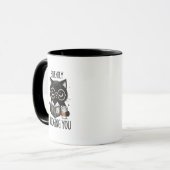 猫の顔でジャッジするよ ワードアート マグカップ (正面左)