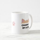 猫の顔とオーダーメイドの面白い猫の引用コーヒーマグ コーヒーマグカップ (正面右)