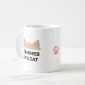 猫の顔とオーダーメイドの面白い猫の引用コーヒーマグ コーヒーマグカップ (正面左)