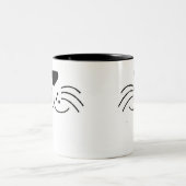 猫の顔のマグ ツートーンマグカップ (中央)