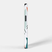 猫の顔のヴィンテージ風パターン iPhoneケース (右側面)