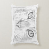 猫の顔の枕 アクセントクッション (正面(垂直))