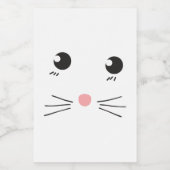 猫の顔の線画 フードラベル (シングルラベル)