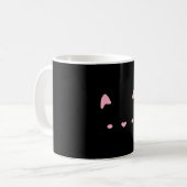 猫の顔まつげ子猫かわいい猫好き コーヒーマグカップ (正面左)
