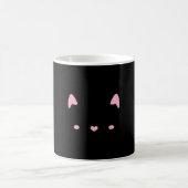 猫の顔まつげ子猫かわいい猫好き コーヒーマグカップ (中央)