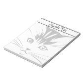 猫の顔をカスタマイズ ノートパッド (回転)